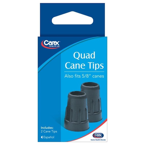 Carex Health Brands Black Quad Cane Tips Rubber/Stainless Steel FGA71700 0000 - main